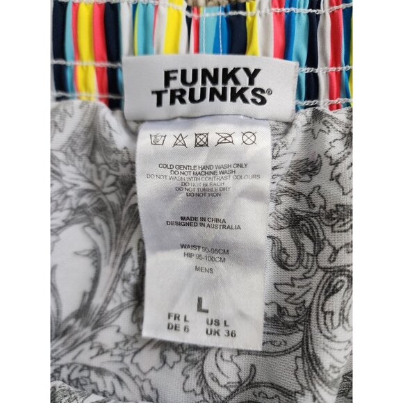 Funky Trunks multicolor stripe water shorts trunks L - Picture 4 of 6